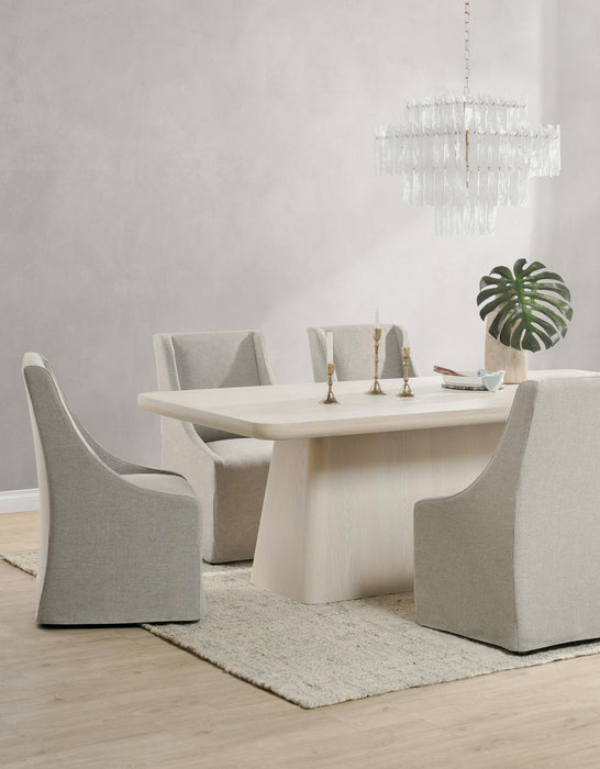 Warwick - Upholstered Rolling Dining Chair