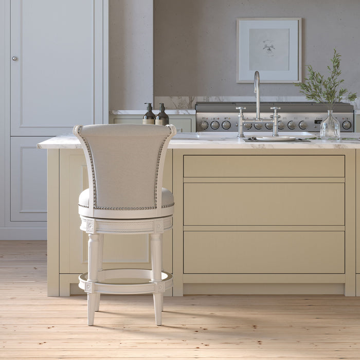 Swivel Barstool With High-Back