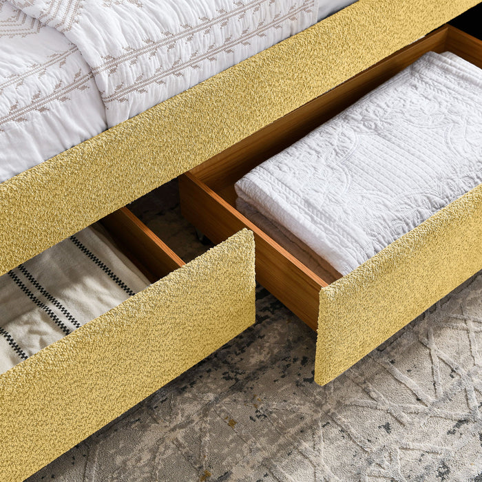 Upholstered Daybed & 2 Drawers