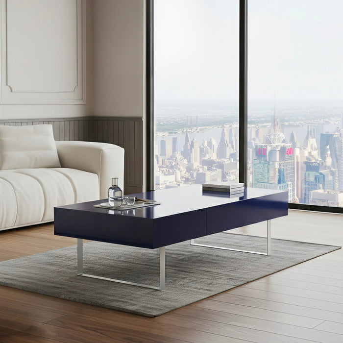 Rectangular Coffee Table With Hidden Storage