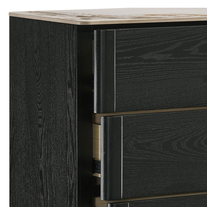 Opel - 5 Drawer Chest - Black