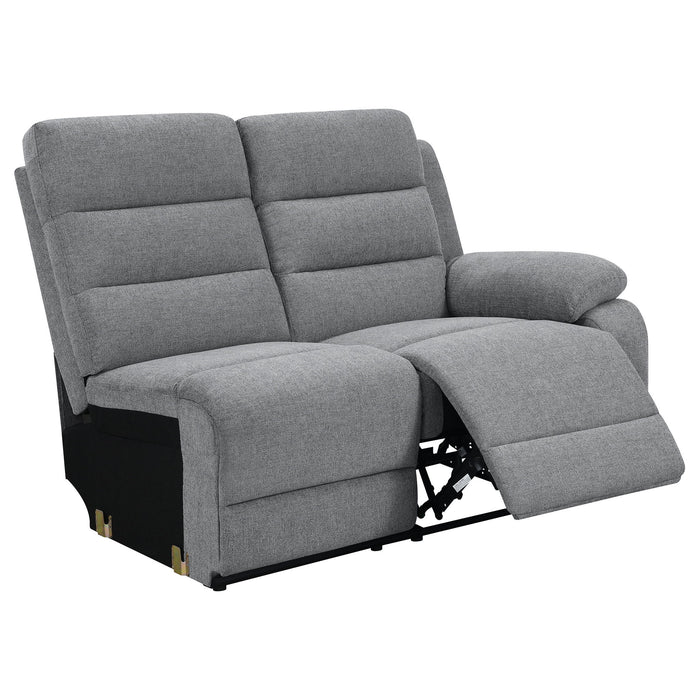 Aaron - 3 Piece Upholstered Sectional - Smoke