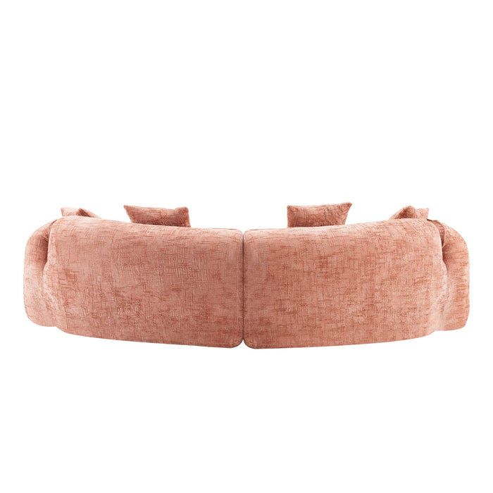 Curved Compressed Sofa, Nordic-Style Design For Living Room