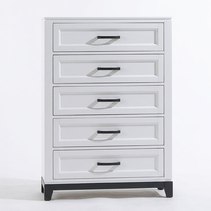 Bedroom Set, Bed With Drawers And Upholstered Headboard LED Lighting