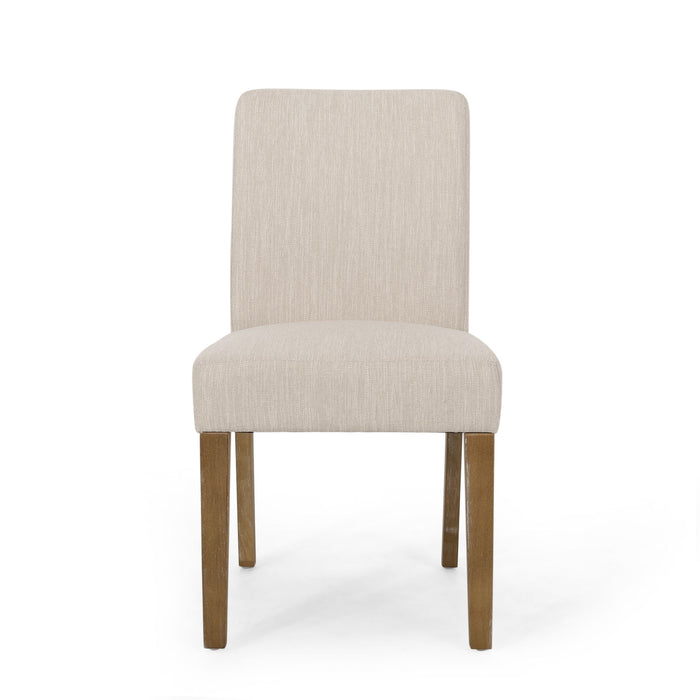 Contemporary Dining Chair With Upholstered Seating And Tapered Legs