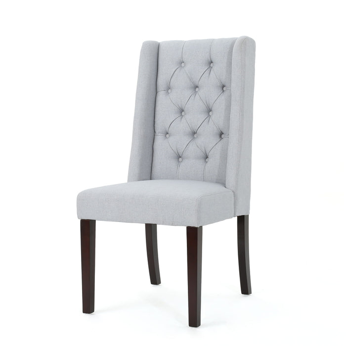 Sophisticated Tufted Dining Chair With High Back Design