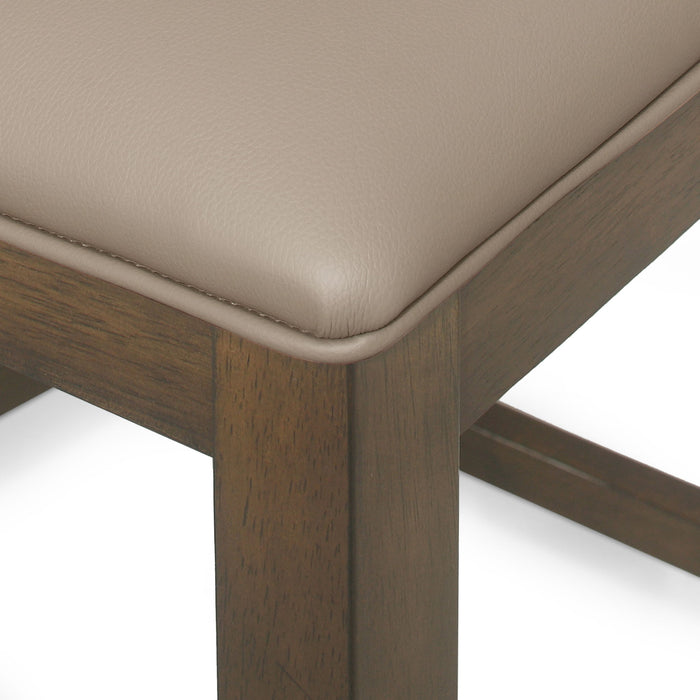 Farmhouse Upholstered Wood Counter Stools