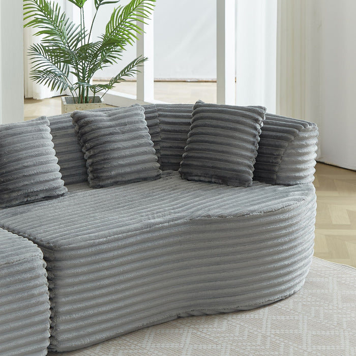 Sectional Sofa, Oversized 4 Seater With Deep Seat Design