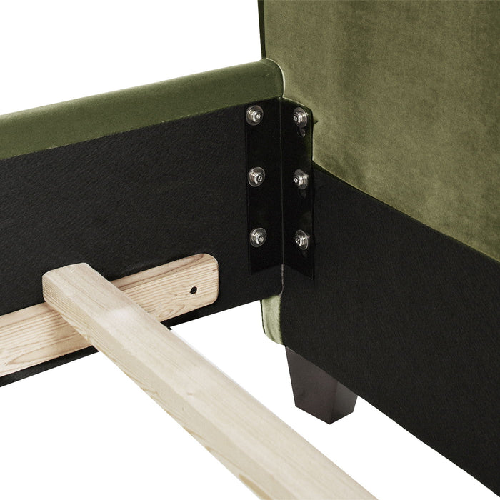 Marcella - Upholstered Shelter Headboard Bed Set