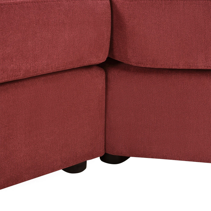 Modern 3 Seater Upholstered Sofa With Curved Design