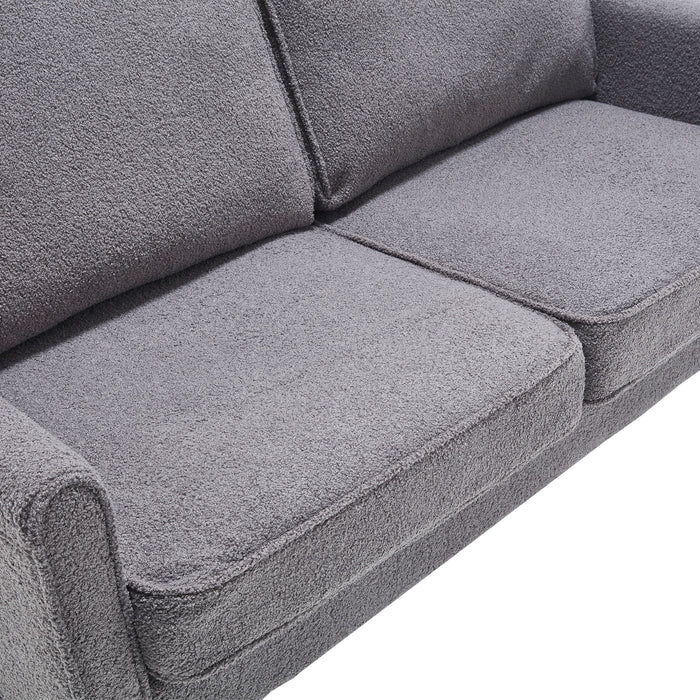 Mid Century Modern Loveseat Sofa With USB Ports, Removable Pillow Cover