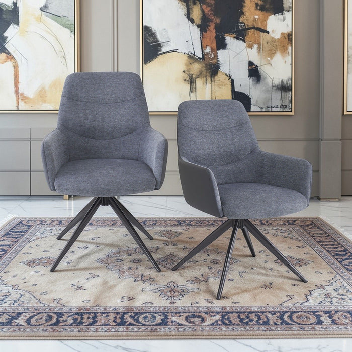 Hester - Arm Chair (Set of 2) - Gray