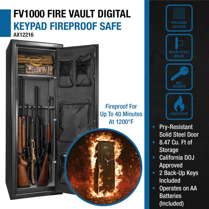 Tall Fireproof Protection Safe Vault