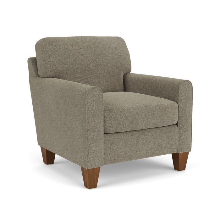 Moxy - Fabric Chair, Rounded Mailbox Arms