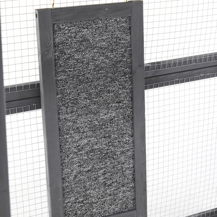 Outdoor Cat House, Diy Cat Enclosure Catio With Double Enter Doors