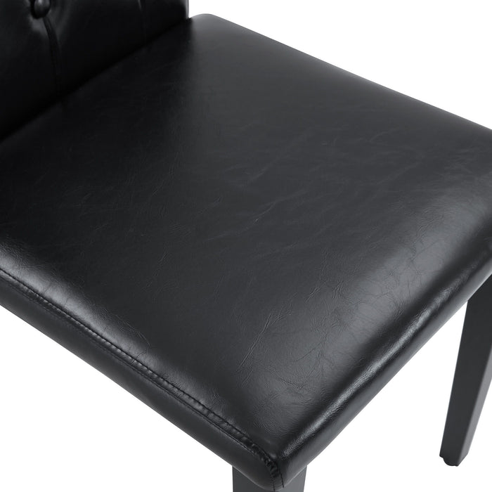 Dining Chairs With Ergonomic Buckle Backrest For Family Dining Rooms