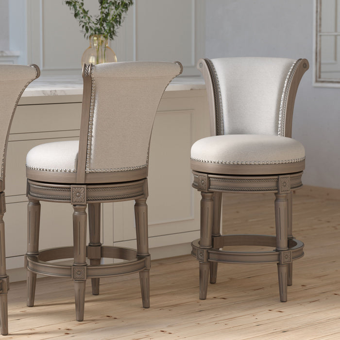 Swivel Barstool With High-Back