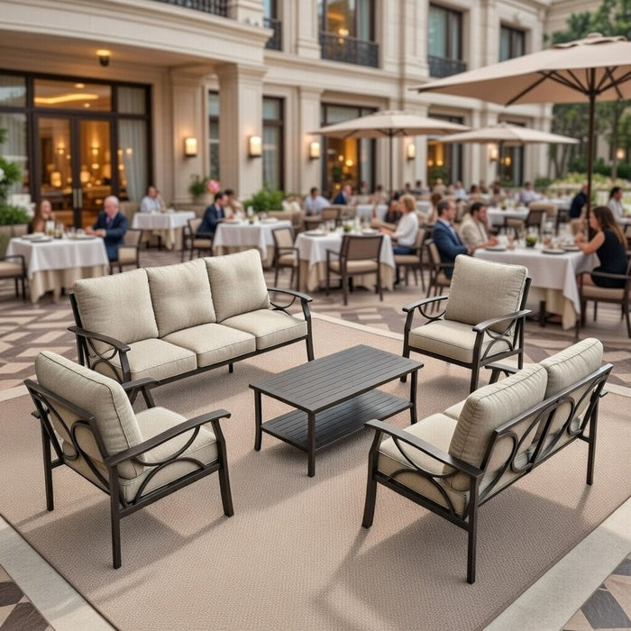 Patio Furniture Set & Coffee Table For Backyard