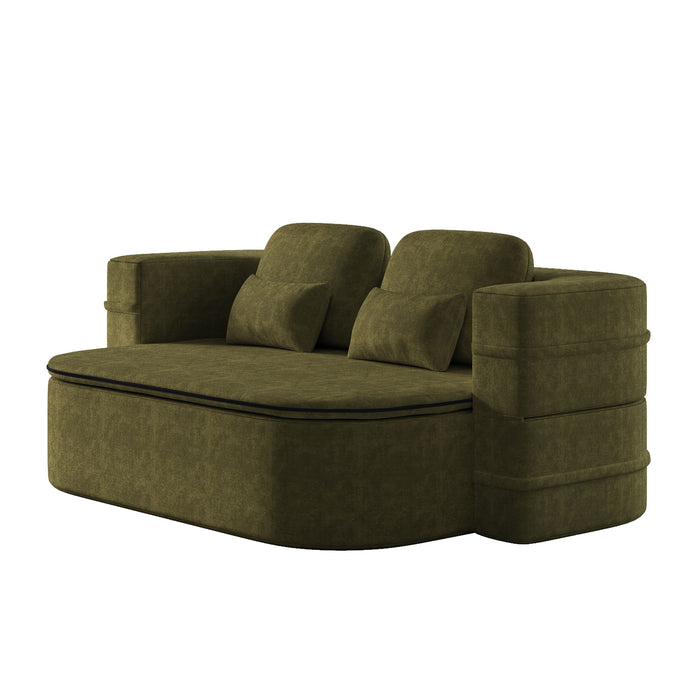 2 In 1 Foldable Sofa Bed With Multi Functional Blanket, Floor Lounge Sofa