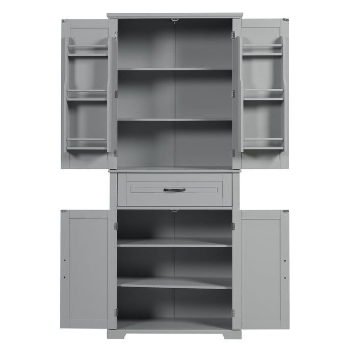 Bathroom Storage Cabinet With Doors And Drawer, Adjustable Shelf