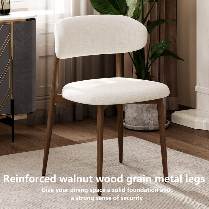 Upholstered Dining Chairs For Dining Room (Set of 2) - Beige