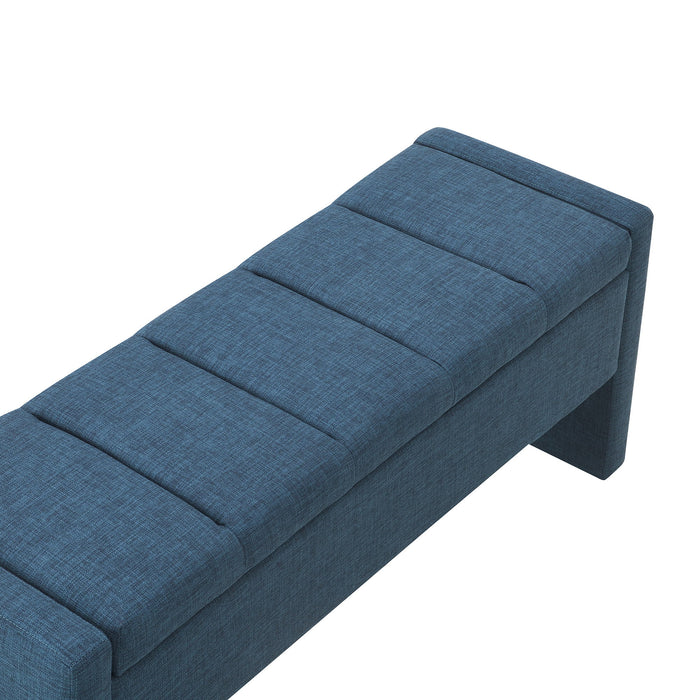 Modern Upholstered Large Bed End Bench With Storage