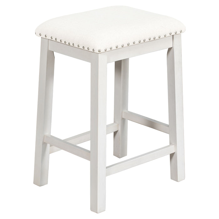 5 Pieces Counter Height Rustic Farmhouse Dining Room Wooden Bar Table Set With 2 Stools And 2 Chairs