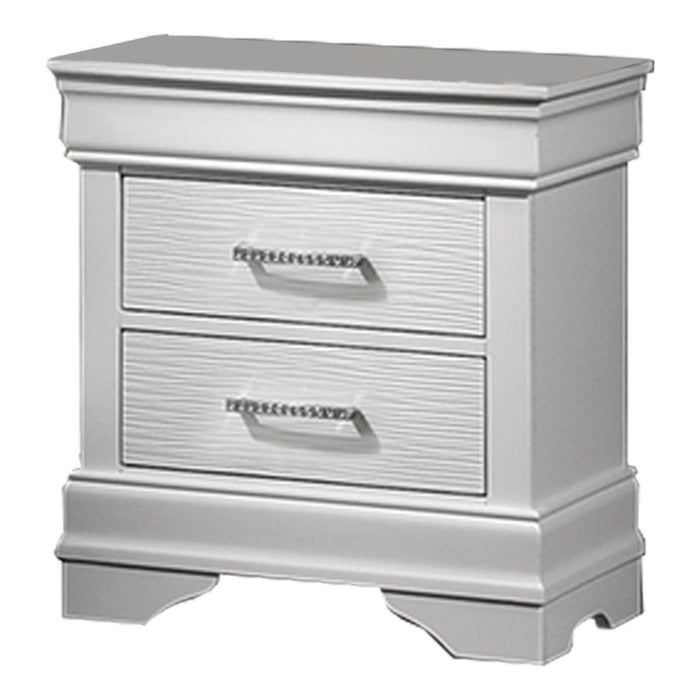 Nightstand With Drawers - White