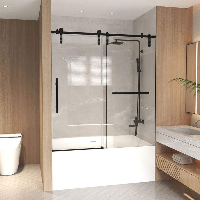 Frameless Sliding Bathtub Door With Frame