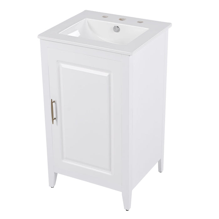 Modern Bathroom Vanity With Sink, Functional Drawer, Soft- Closing Door