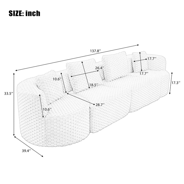 Modular Sectional Sofa With Free Combination Design
