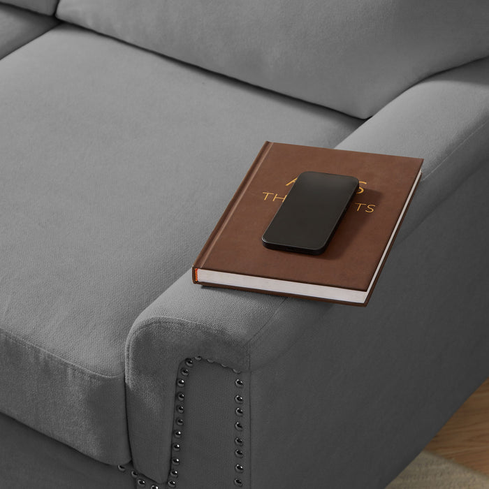 3 Seater Elegant Stationary Sofa