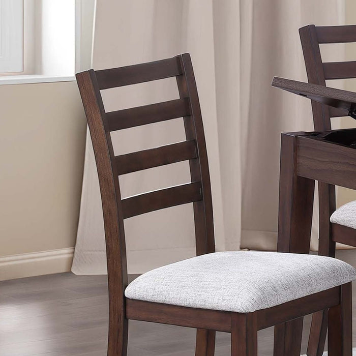 Ladder Back Design Dining Chairs (Set of 2) - Walnut
