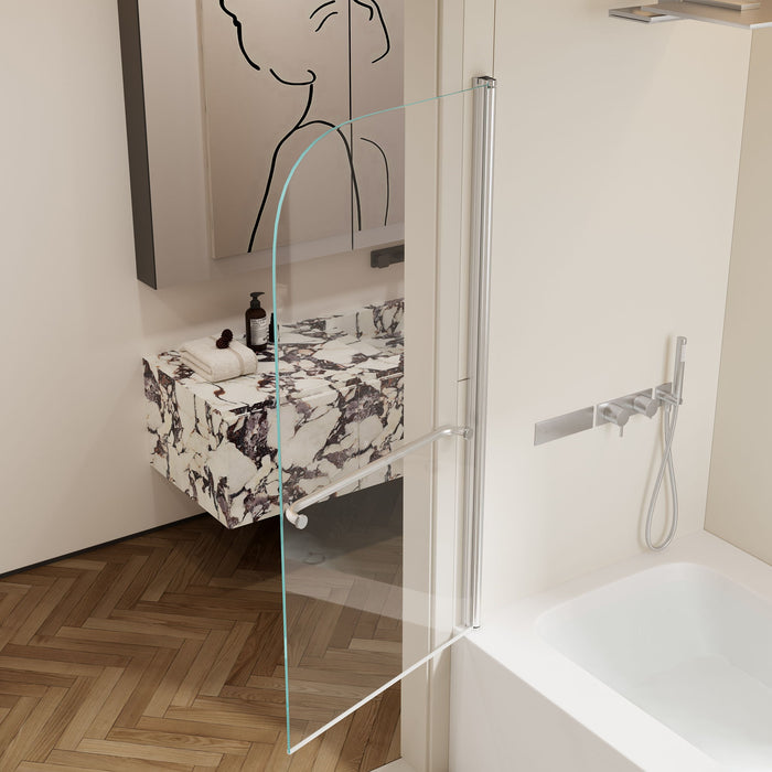 Bathtub Shower Door With 6mm Tempered Glass