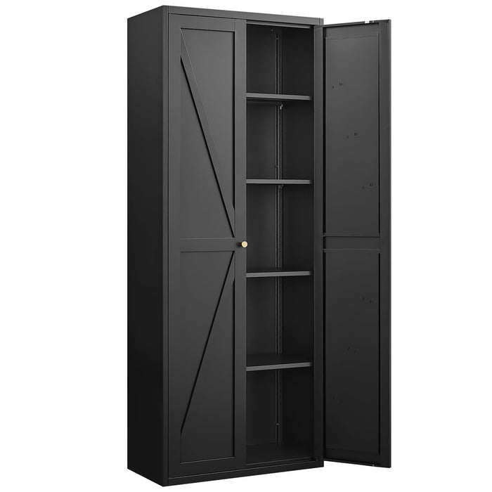 Adjustable 2 Door Storage Cabinet With Adjustable Shelves