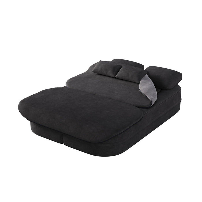 2 In 1 Foldable Sofa Bed With Multi Functional Blanket, Floor Lounge Sofa