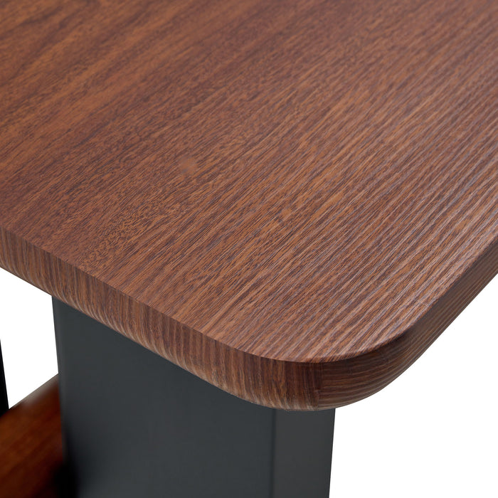 Compact Dining Table - Walnut / Black