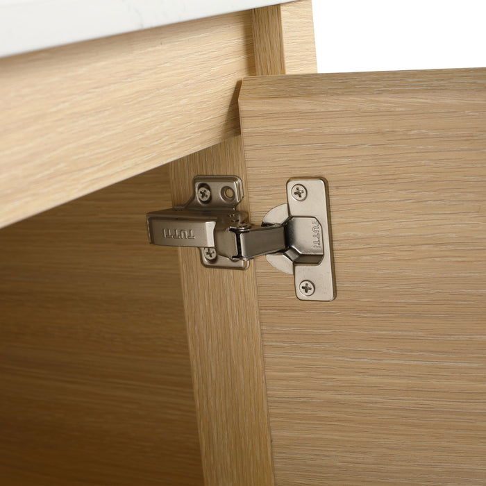 Mounted Bathroom Vanity With Art Sink & 2 Soft Close Doors