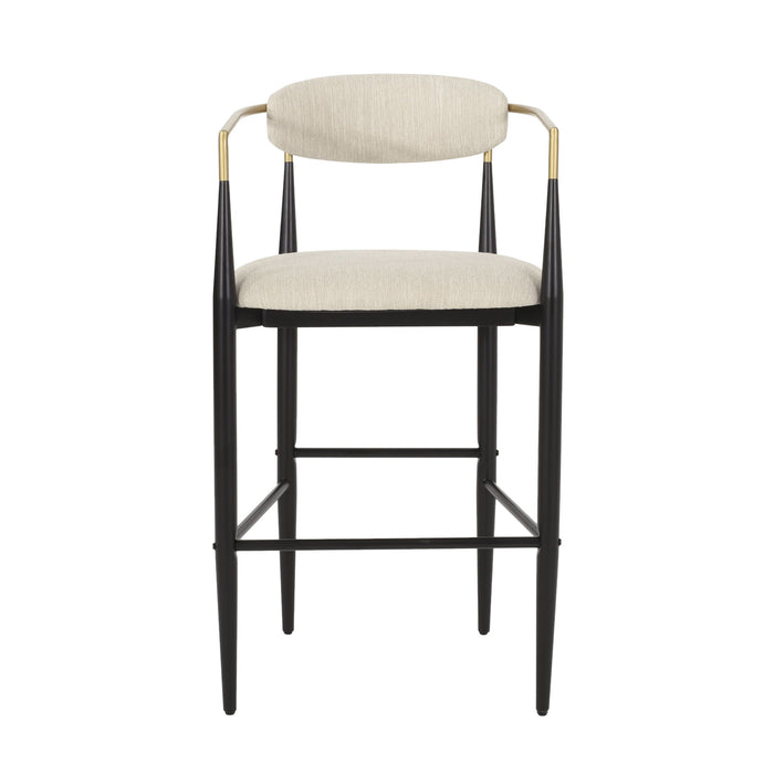 Upholstered Bar Stools With Backs For Kitchen Island (Set of 2)