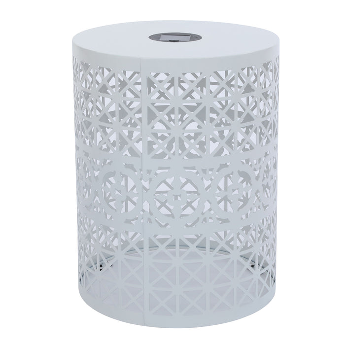 Modern Iron Solar Side Table With Built - In Light