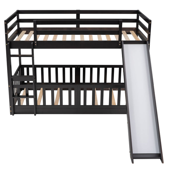 Bunk Bed With Convertible Ladder And Slide