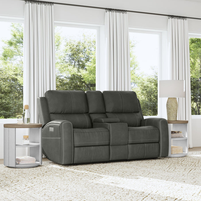 Linden - Power Reclining Loveseat With Console & Power Headrests & Lumbar