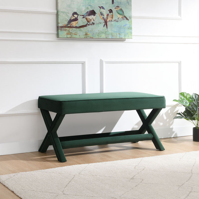 Comfort Double Bench Upholstered With X Crossed Legs