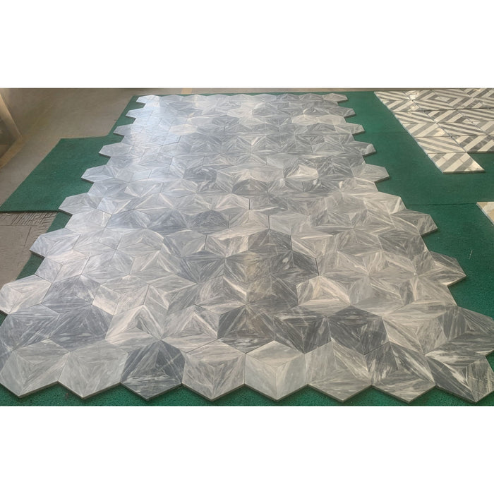 Hexagon Natural Marble Polished Tile For Wall And Floor (Set of 12)