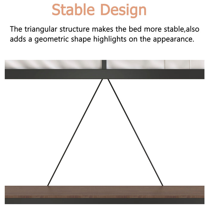 Adam - Twin Loft Bunk Bed With Cinnamon Wood Desk And Closet Rod - Black