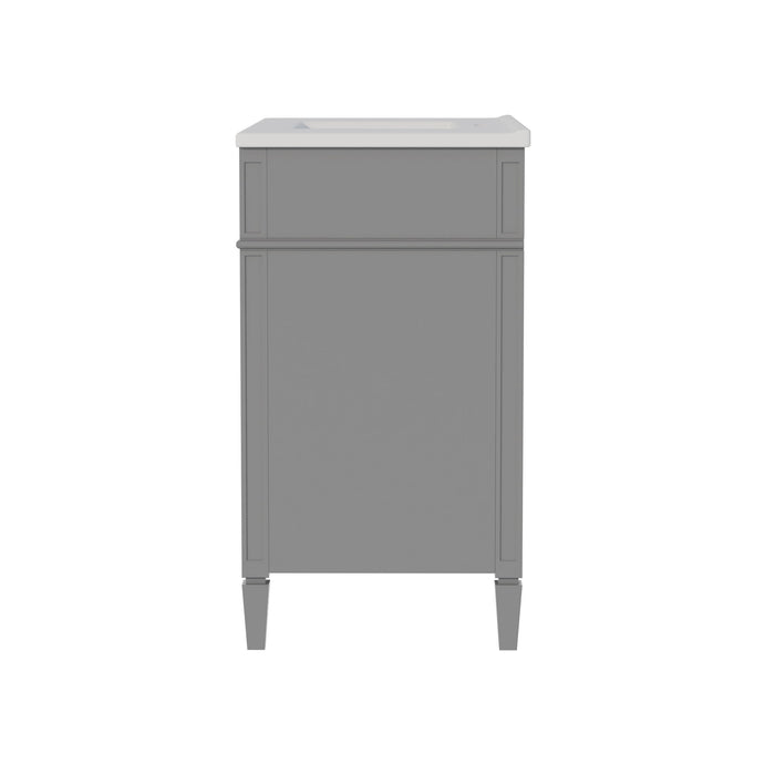 Bathroom Vanity With Top Sink, 2 Drawers, Tip Out Drawer