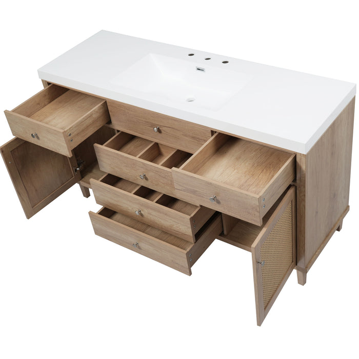 Modern Bathroom Vanity With Sink, Soft Close Drawers