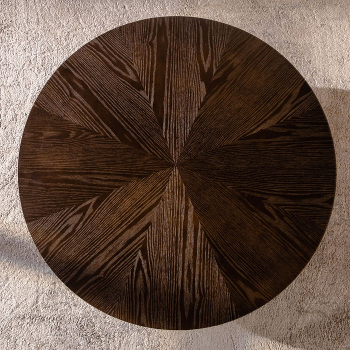 Round Retro Coffee With Solid Wood Legs