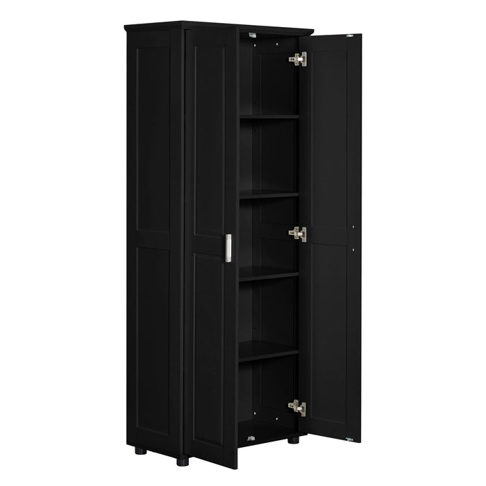 Storage Cabinet With Adjustable Shelves, 2 Doors, Rectangle Design For Bathroom