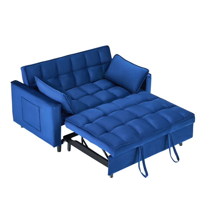 Sofa Bed With Pockets, 3 In 1 Convertible For Living Room